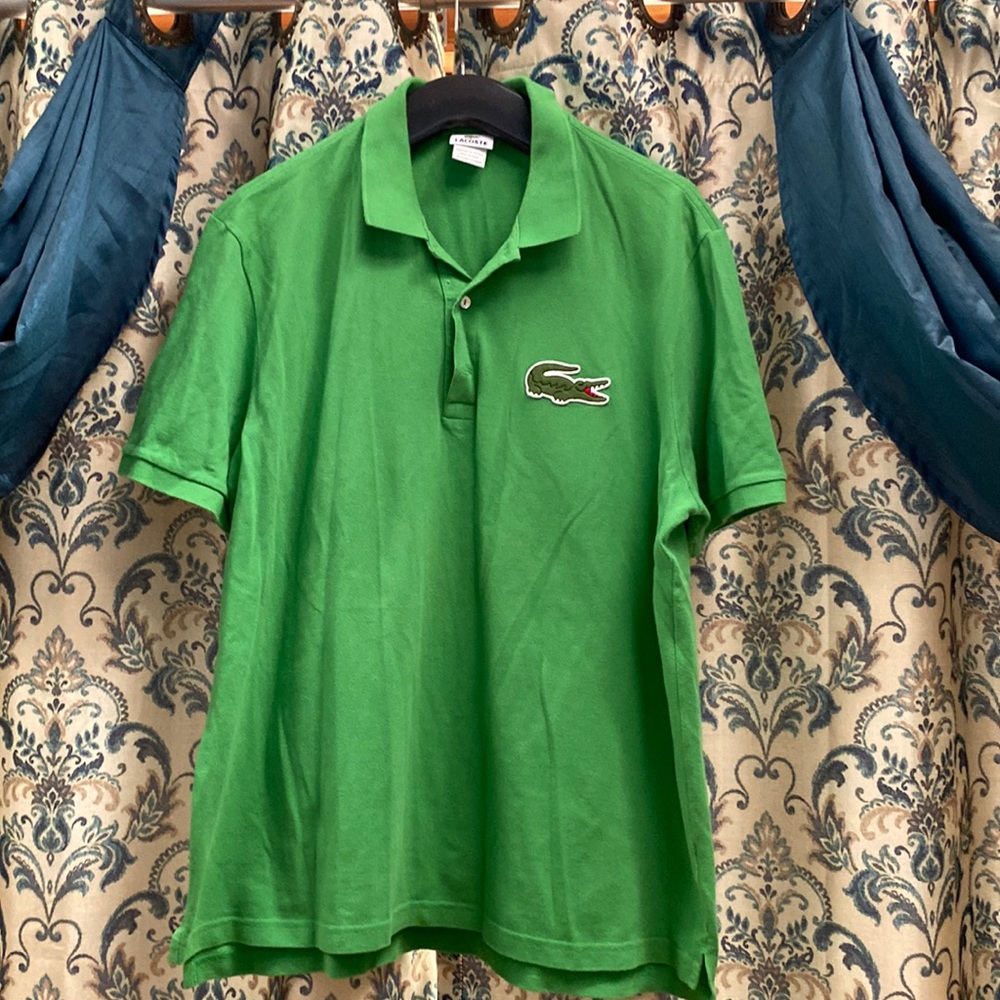 Lacoste Men’s short sleeve shirt green size 8
